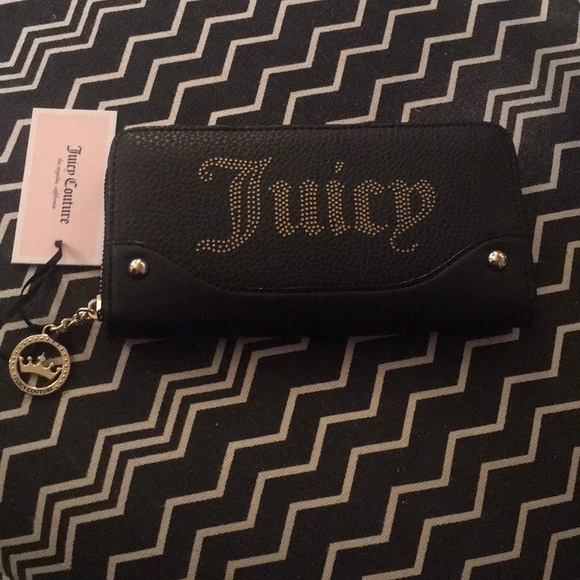Juicy Couture Handbags - Juicy Couture Black Logo Continental Wallet